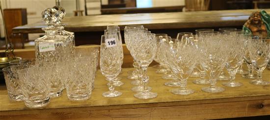 Quantity of cut glasses & decanters